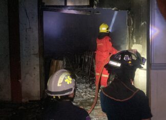 Fire Guts Abandoned Pub in Pattaya