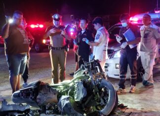 Big Bike Rider Killed After Crashing into Tour Bus Near Pattaya