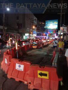 Pattaya City Begins Construction Project at Front of Walking Street