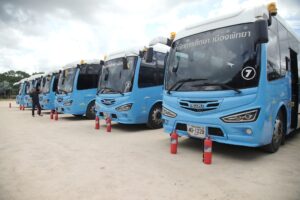Pattaya Officials Conduct Safety Inspection of School Buses After Recent Fire Incident
