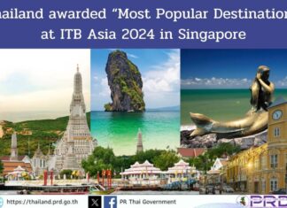 Thailand Awarded Most Popular Destination at ITB Asia 2024 in Singapore