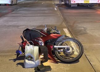 Helmet Saves Woman After Major Bus Accident on Pattaya Rayong Bypass