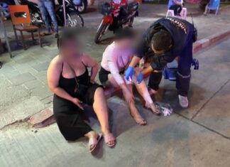 Motorcycle Collision in Pattaya Injures Foreign National and Two Thai Women
