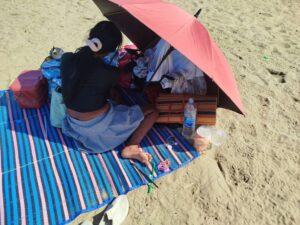 Homeless Woman Arrested for Using Meth on Pattaya Beach in Front of Tourists