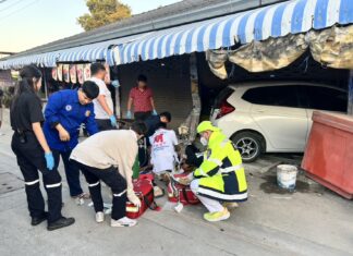 54-Year-Old Woman Seriously Injured in Pattaya Area Car-Motorcycle Collision