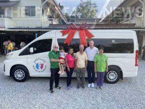 Australian Expat Daryl Evans, Member of the Pattaya Sports Club, Donates 2024 Toyota Commuter Van to Baan Jing Jai Childrens Home