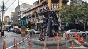 Optimus Prime Statue in Bangkok Becomes Unusual Luck Magnet