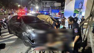 Motorcyclist Trapped and Injured in Collision with Sedan in South Pattaya