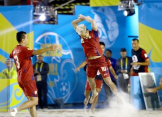 Thailand Defeats Kuwait in AFC Beach Soccer Asian Cup in Jomtien, Moves on to Quarter Finals