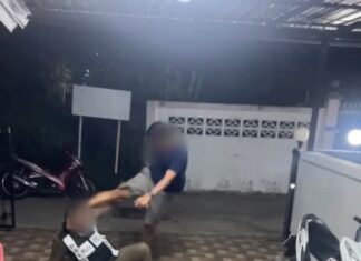 Sattahip Police Officer Brutally Beaten by Fellow Police Officer While Responding to Domestic Disturbance Call, Suspect Flees