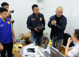 Полиция и агентства Таиланда провели рейд на склад, принадлежащий китайцам, в районе Паттайи в поисках предполагаемых незаконных товаров