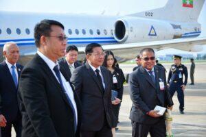 Controversial Myanmar Junta Leader Arrives in Bangkok for BIMSTEC Summit Despite Protests