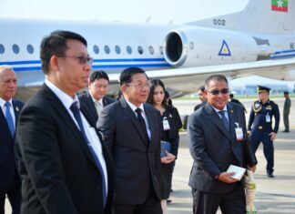 Controversial Myanmar Junta Leader Arrives in Bangkok for BIMSTEC Summit Despite Protests