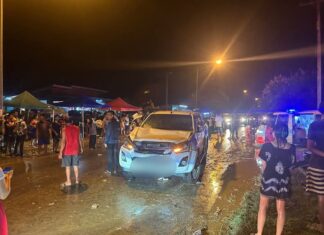 Allegedly Intoxicated Pickup Truck Driver Drives Into Crowd of Songkran Partiers in Chachoengsao, Injures Over a Dozen People
