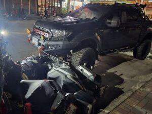 Drunk Chinese Driver Crashes into Parked Vehicles in Pattaya, Arrested After Trying to Allegedly Flee