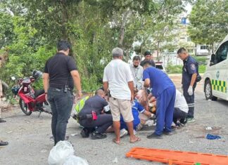 British Man Brutally Stabbed, Thrown Out of a Vehicle, and Left in Critical Condition in Pattaya, Foreign Suspects Flee