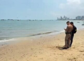 Unidentified Male Body Washes Ashore on Pattaya Beach