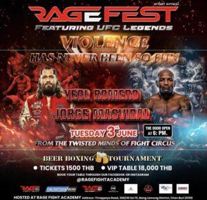 Rage Fest Brings UFC Legends Yoel Romero and Jorge Masvidal to Pattaya