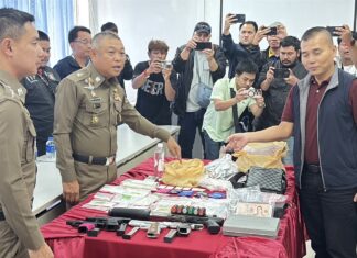 Podejrzani z Chin w Pattayi stają w obliczu poważnych zarzutów po brutalnej strzelaninie i zatrzymaniu handlarzy narkotyków