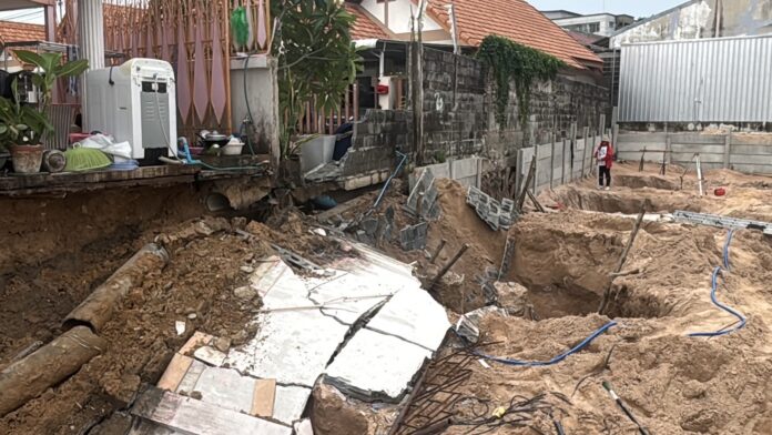 Обрушение стены на строительстве в Паттайе, несколько рабочих получили травмы