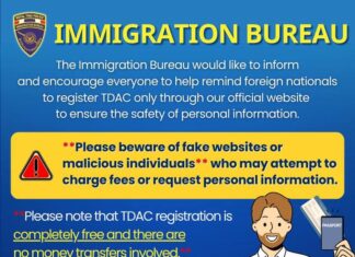 Immigration Bureau Issues Urgent Warning on TDAC Registration