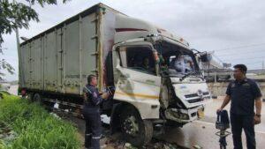 Heavy Rain Causes Truck Accident in Pattaya, Driver Injured