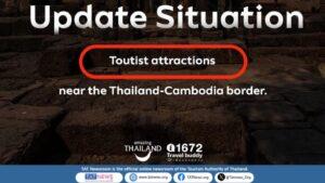Tourism Authority of Thailand Released Travel Advisory for Specific Locations in Seven Provinces Due to Armed Conflict with Cambodia