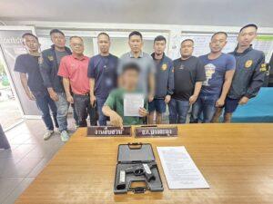 Police Raid Apartment in Banglamung, Arrest 22-Year-Old for Illegal Firearm Possession