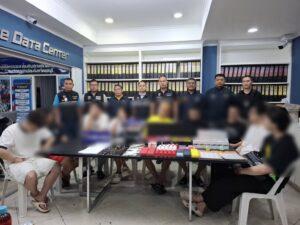 Police Raid Illegal Chinese Run Poker Den in Pattaya, Seize Over 1 Million Baht in Assets, 9 Foreigners Arrested