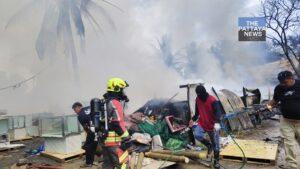 Fire Destroys Recycling Factory Near Pattaya, Suspected Electrical Fault