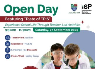 Upptäck Tara Pattana International School i Pattaya på Öppet hus nästa vecka!
