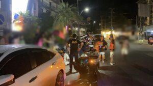 Indian Tourists Walking in Road Allegedly Involved in Pattaya Motorcycle Crash, Leave Scene