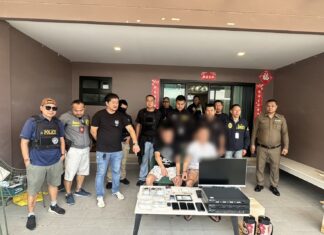 파타야 경찰, 후아이야이 고급 주택 급습…아산화질소 탱크 6개와 케타민 16g 압수, 대만 남성 2명 체포