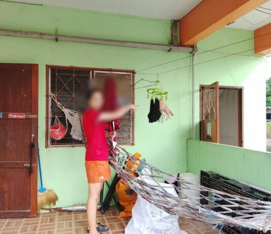 Überwachungskamera filmt Serientäter beim dritten Unterwäschediebstahl in Wohnung in Chonburi