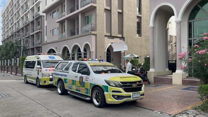 Американец получил травмы после прыжка с балкона кондоминиума в Паттайе, будучи, предположительно, под воздействием наркотиков