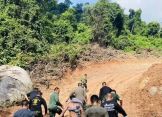 Thailändsk soldat förlorar del av benet i landminexplosion nära gränsen till Kambodja, vilket leder till att fredsåtgärder avbryts och frigivningen av 18 kambodjanska soldater försenas.