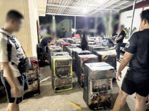 Police Raid in Sattahip Seizes 49 Slot Machines, Targets Chinese Scam Network