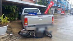 Sattahip Crash Caused by Drowsy Driver Kills One Person, Injures Another