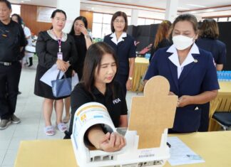 ينظم فرع الصليب الأحمر في بانجلامونج حملة للتبرع بالدم تكريمًا لجلالة الملك بوميبول أدولياديج في عيد الميلاد العظيم واليوم الوطني وعيد الأب