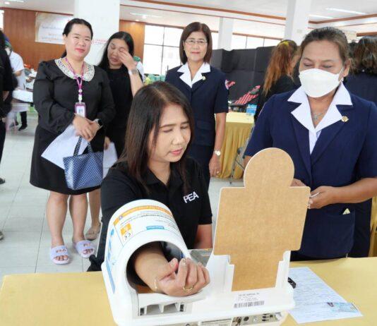 Banglamung Red Cross Chapter Organizes Blood Donation Drive in Honor of His Royal Majesty King Bhumibol Adulyadej The Great Birthday, National Day, and Fathers Day