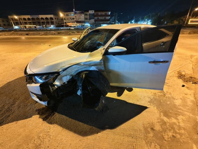 Утреннее заднее столкновение в Паттайе привело к травме одного человека