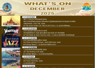 Pattaya maakt zich op voor een spectaculaire decembermaand in Evenementen en festivals, Muziek, Sport en Nieuwjaarsvieringen