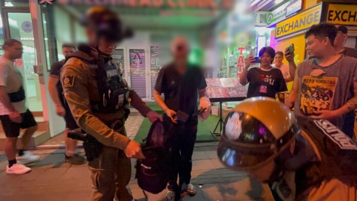 Полиция Паттайи арестовала пьяного владельца магазина каннабиса после его нападения с ножом