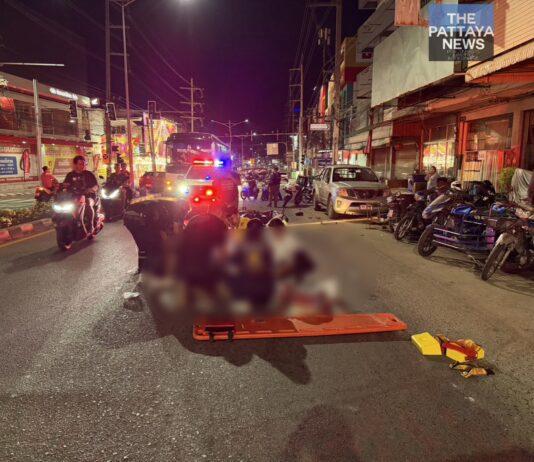 Foreign National Severely Injured in Late-Night Motorcycle Crash in Pattaya
