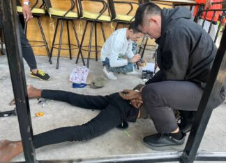 Власти Паттайи арестовали человека, употреблявшего наркотики, на Бич-роуд.