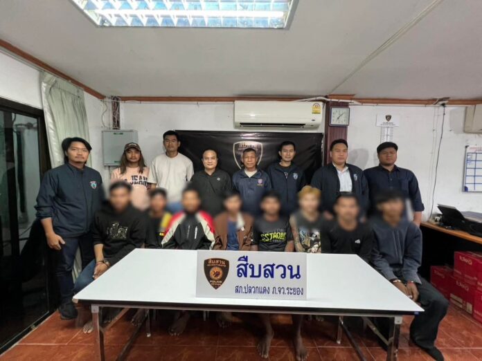 Полиция Районга арестовала 8 камбоджийцев за незаконную деятельность