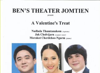 Bens-teatteri Jomtienissa isännöi romanttista ystävänpäivän konserttia, jossa esiintyy thaimaalaisten klassisen musiikin huippuääniä