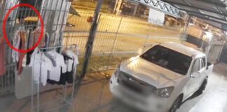 Камеры видеонаблюдения зафиксировали, как мужчина крадет женское нижнее белье в общине Шри Рача, что вызвало панику среди жителей.