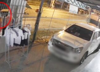 Camerabeelden tonen man die damesondergoed steelt in de Sri Racha-gemeenschap, wat angst zaait onder de bewoners.