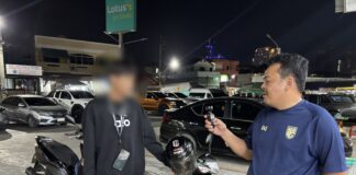 Un chauffeur de Pattaya Bolt affirme qu'un chauffeur de moto-taxi traditionnel lui a volé son dîner.